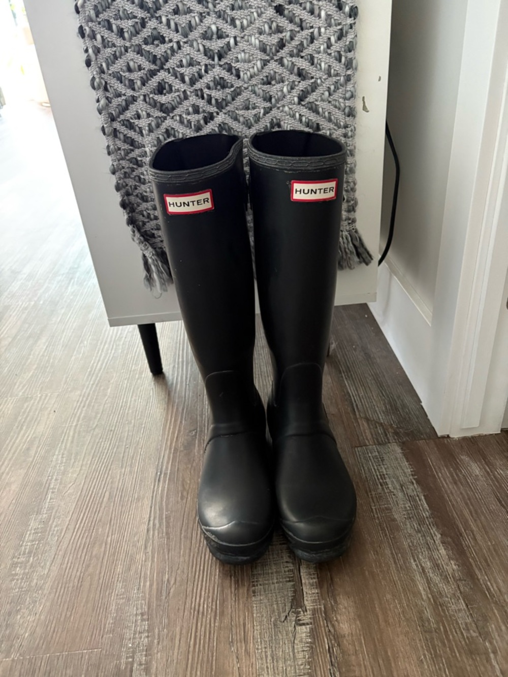 Hunter Black Matte Rubber Boots